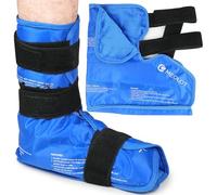 MEDLOT Foot Ankle Ice Pack Wrap, Hot Cold Therapy, Large Reusable Gel Ice Pack for Achilles Tendonitis Relief, Plantar Fasciitis, Injuries, Swelling, Sprain, Heel Pain, Plush Lining, with Strap