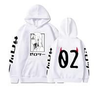 MEDM Anime Darling In The Franxx Zero Two Hip Hop Manga Hoodie Japanese Streetwear Women Men Spring and Autumn Hoodies Sweatshirts-style1||L