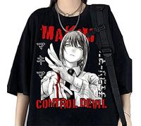 MEDM Chainsaw Man Makima Eyes Oversized Shirt Kawaii Anime T-Shirts Clothes Japanese Manga Chainsaw Man Makima Tshirt for Men Unisex