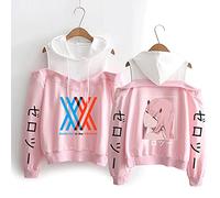 MEDM Darling In The Franxx Zero Two 2023 Newcomer Harajuku Off-shoulder Hoodies Sweatshirt Women Autumn Winter Sweater Kawaii-style3||S