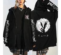 MEDM Death Note Hoodies Japanese Anime Men/Women Streetwear Harajuku Manga Graphic Zip Up Jackets Clothing Death Note Sweatshirts-style3||M