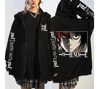 MEDM Death Note Hoodies Japanese Anime Men/Women Streetwear Harajuku Manga Graphic Zip Up Jackets Clothing Death Note Sweatshirts-style1||M