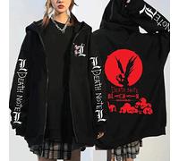 MEDM Death Note Hoodies Japanese Anime Men/Women Streetwear Harajuku Manga Graphic Zip Up Jackets Clothing Death Note Sweatshirts-style5||XL