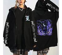 MEDM Hot Death Note Anime Zip Up Hoodie Jackets Hip Hop Streetwear Funy Long Sleeve Loose Casual Fashion Death Note Sweatshirt Uniex-style5||M