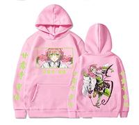 MEDM Kawaii Kanroji Mitsuri Hoodie Anime Demon Slayer Printed Men Women Harajuku Pullover Loog Sleeve Sweatshirt Hooded Unisex-style4||S