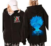 MEDM Mens Zip Up Hoodies Gon and Killua Anime Men Women Hoodies Sweatshirt Killua Zoldyck Hisoka 90S Anime Zip Jacket