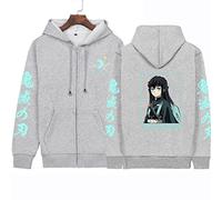 MEDM Mens Zipper Hoodie Anime Demon Slayer Hoodie Casual Muichiro Tokito Hoodie Fashion Pullover-style2||S
