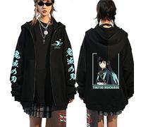 MEDM Mens Zipper Hoodie Anime Demon Slayer Hoodie Casual Muichiro Tokito Hoodie Fashion Pullover-style5||S