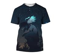 MEDM Summer Anime Funny Dr. Stone Senku Ishigami T Shirt Men Short Sleeve Manga T-shirts Casual Tee Tops Slim Fit Tshirt Merch-style6||S