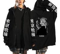 MEDM Tokyo Ghoul Kaneki Ken Augen Japan Anime Print Zip Up Hoodie Lose Hip Hop Zip Sweatshirt Punk Streetwear Harajuku Frauen Hoodie