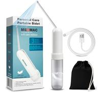 MEDMAC Portable Bidet for Travel, Rechargable USB-C 3 High Pressure Modes Travel Bidet Compact Waterproof Handheld Sprayer Device for Women, Men, Babies - Ideal for Personal Hygiene (White)