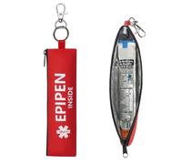 MEDMAX 1 Pack Insulated Slim Epipen Carry Case, Portable Double Sided Emergency Printing Medical Pouch Holder for One Epipen Allergy Medicine Essentials