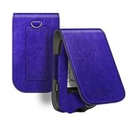 MEDMAX PU Leather Protective Case ONLY for Freestyle Libre 3/2/ Libre Reader, Lightweight Shockproof Diabetic Storage Carrying Case with Carabiner Clip and Handle, (Purple)
