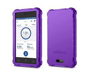 MEDMAX Silicone Case for Omnipod Dash PDM (Personal Diabetes Manager), Lightweight Shockproof Anti Slip Protective Cover Soft Gel Skin with Raised Bezel for Omnipod Dash Device, (Purple)