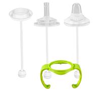Mednkoku Pacifiers 4Pcs Baby Straw Cup Conversion Kit Silicone Baby Pacifier Straw, 3 Pacifiers Straw with Bottle Handle Weighted Straw Sippy Cups, Suitable for 3-6-9 Months Baby
