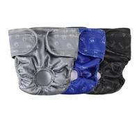 Medo 3 Packs Dog Nappies, Adjustable Design Washable Reusable Dog Diapers Puppy Sanitary Wraps Panties for Female Pet Incontinence and Long Travels