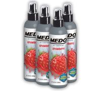 MEDO Pump Spray Car Air Freshener, Strong Long-lasting Fragrance, Odour Neutraliser Spray for Car Interior Home & Office - 4 Pack x 236ml Strawberry Scent