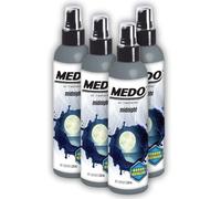 MEDO Pump Spray Car Air Freshener, Strong Long-lasting Fragrance, Odour Neutraliser Spray for Car Interior Home & Office - 4 Pack x 236ml Midnight Scent