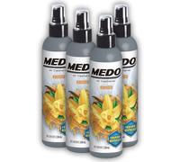 MEDO Pump Spray Car Air Freshener, Strong Long-lasting Fragrance, Odour Neutraliser Spray for Car Interior Home & Office - 4 Pack x 236ml Vanilla Scent