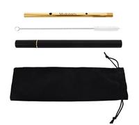 Medoparts Professional Metal Vocal Training Straws,Singing Breath Control Aid,Portable Voice Exerciser,Improve Tone Resonance and Vocal Technique,For Singers and Teachers (AH)