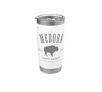 Medora North Dakota 1886 Bison Design Souvenir Stainless Steel Insulated Tumbler