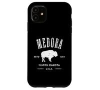 Medora North Dakota Souvenir Distressed Style Buffalo Design Case for iPhone 11