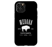 Medora North Dakota Souvenir Distressed Style Buffalo Design Case for iPhone 11 Pro