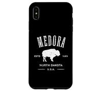 Medora North Dakota Souvenir Distressed Style Buffalo Design Case for iPhone XS Max