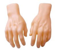 Medou 2 Pieces Spooky Halloween Decoration Realistic Hands, Fake Human Hands Bloody Dead Body Parts Haunted House Decorations (Left and Right)