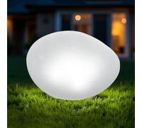MEDOYOH 1PCS Cool White Light Solar Glass Stone Light, Solar Pathway Pond Light with 4 LEDs, IP44 Waterproof Auto On/Off Garden Ornaments for Lawn Ground Outdoor Decor