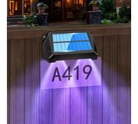 MEDOYOH Solar DIY House Numbers Plaques, DIY House Signs Plaques Street Name Acrylic Board Painting IP65 Waterproof for Outdoor Address Signs, 10 Colors
