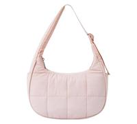 Medra Half Crescente Shoulder Bag - Boho Armpit Bags | Middle Shoulder Bag, Padded Nylon Bag, Large Capacity Padded Everyday Shoulder Bag for Gym, Pink, Consulte la descripción, See description