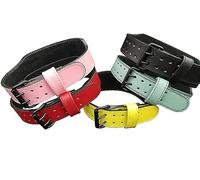 MEDSO Forever 7MM 100% Pro Leather Weight Lifting Belt Heavy Duty with Adjustable Buckle - Sabilizing Lower Back Support 4 Inches Wide For,Squat,Bodybuilding,Powerlifting (Large, GREEN)