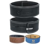 MEDSO Weightlifting 100% Genuine Leather Lever Belt, For Weight Lifting, Powerlifting, Cross Training, Squats, Deadlift, Workout Belt, 10MM Thickness 4” Wide for Men and Women (BLACK, XXL)