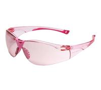 Medspex FL-41 Pink Tinted Safety Glasses with Blue Light Sensitivity for Men Women Indoor Outdoor Fluorescent Photophobia ANSI Z87.1