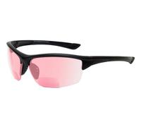 Medspex Sport 202BF Bifocal Safety Glasses FL-41 Pink + 3.00 Black Fluorescent Light Sensitivity Migraine FL41 Photophobia