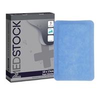 MEDSTOCK Super Absorber Dressing, 10CM X 15CM, 10 Count, Wound Care, Ultimate Absorption, Holds Extra Volumes of Exudate, Less Frequent Dressing Changes, Reduces Damage Risk & Maceration