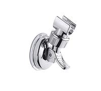 Medsuo Adjustable Shower Head Holder Removable Suction Cup Shower Head Bracket No Drill Shower Head Bracket with Chrome Polished for Bathroom