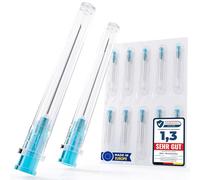 MedTreu Pack of 100 23G 0.6 x 40 mm Individually Packed Tube for Refill Liquids Made of Stainless Steel Tube for Household, Science Laboratory, Industry, Hobby and Home Work