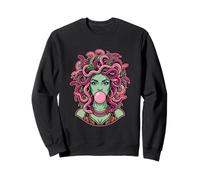 Medusa Bubblegum Snake Hair Goddess Mythological Art Women Sweatshirt