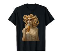 Medusa Drinking Coffee Mythological Snake Hair Goddess T-Shirt