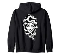Medusa Goddess Smile Snake Zip Hoodie