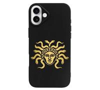 Medusa Gorgon Golden Head Printed Phone Cover Case Compatible with iPhone 16/16 Plus/16 Pro/16 Pro Max/16 E Funny Lightweight TPU Phones Protector