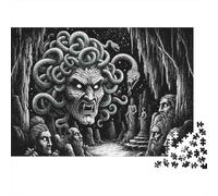 Medusa Gorgon Head Statue 1000-Piece Puzzle for Adults, 38x26cm/1000pcs, White Card Pieces for Easy Sorting; A Weekend Activity at Your Own Pace