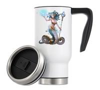 Medusa Gorgon Mythology Snake Vacuum Insulated Thermal Travel Coffee Mug 480ml White