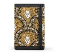 Medusa Gorgon Pattern Wallet for Men Trifold Wallets Credit Card Holder Minimalist Front Pocket for Women