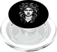 Medusa Gorgon Scary Goddess Monster Tattoo Style Halloween PopSockets PopGrip for MagSafe