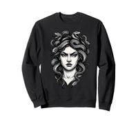 Medusa Gorgon Scary Goddess Monster Tattoo Style Halloween Sweatshirt