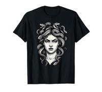 Medusa Gorgon Scary Goddess Monster Tattoo Style Halloween T-Shirt
