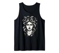 Medusa Gorgon Scary Goddess Monster Tattoo Style Halloween Tank Top